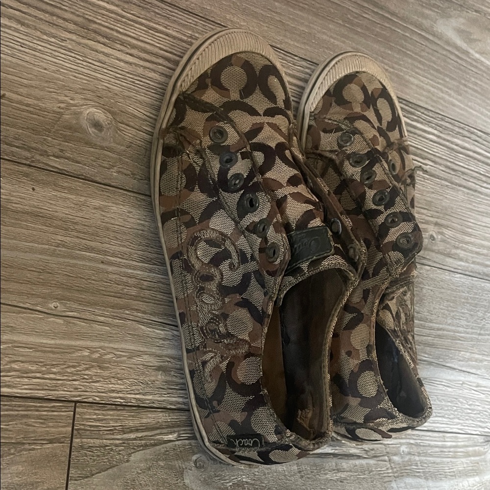 Coach Women's Camouflage Slip-On Sneakers Y2K